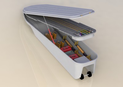 Car Top Fishing Rod Container